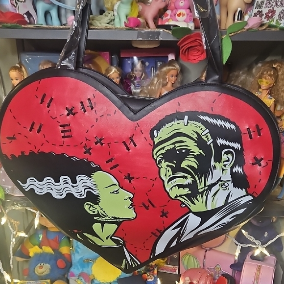 NWOT Dolls Kill X Universal Monsters Red and Black Frankenstein Tote - Picture 7 of 15
